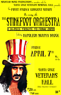 Stinkfoot Orchestra w/ Napoleon Murphy Brock, Veteran's Memorial Hall, Fri Apr 7
